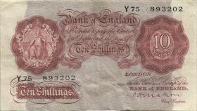 Großbritannien / Great Britain P.362a 10 Shillings (1928-48) (3) 