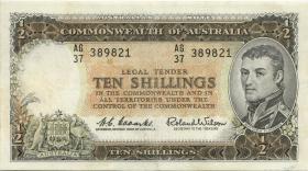 Australien / Australia P.33a 10 Shillings (1961-65) (3+) 
