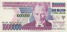 Türkei / Turkey P.209b 1.000.000 Lira 1970 (1995) (1) Serie H 