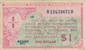 USA / United States P.M12 1 Dollar (1947) Serie 471 (3-) 
