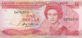 Ost Karibik / East Caribbean P.21d 1 Dollar (1988-89) (1) Dominica 