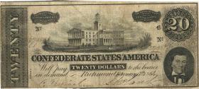 Konföderierte Staaten / Confederate States Richmond 20  Dollars 1864 (4) 