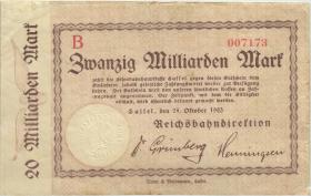 PS1164 Reichsbahn Kassel 20 Milliarden Mark 1923 (3) "ohne No" 