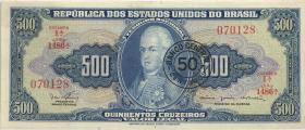 Brasilien / Brazil P.186 50 Cent auf 500 Cruzeiros (1966-67) (2) 