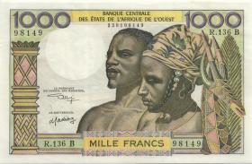 West-Afr.Staaten/West African States P.203BI 1000 Francs (1961-65) (1) 