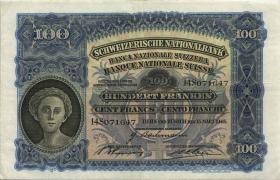Schweiz / Switzerland P.35s 100 Franken 1945 (3+) 