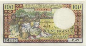 Madagaskar P.057 100 Francs = 20 Ariary (1966) (1/1-) 