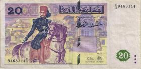 Tunesien / Tunisia P.088 20 Dinars 1992 (3) 