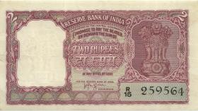 Indien / India P.028 2 Rupien (1949-57) (2-) 