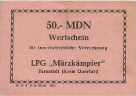 L.028.15 LPG Farnstedt "Märzkämpfer" 50 MDN (1-) 
