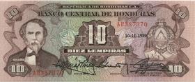 Honduras P.64b 10 Lempiras 10.2.1989 (1) 