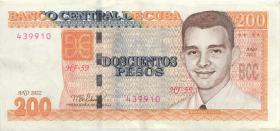 Kuba / Cuba P.130f 200 Pesos 2022 (3+) 