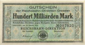 PS1179 Reichsbahn Dresden 100 Milliarden Mark 1923 (2) 