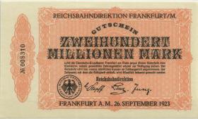PS1221 Reichsbahn Frankfurt 200 Millionen Mark 1921 (1) 