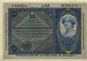 Österreich Donaustaat / Austria P.S154 100 Kronen (1923-37) (2) 38. Sommerlotterie 1937 