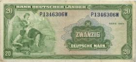R.260 20 DM 1949 Bank Deutscher Länder (3) P/W 