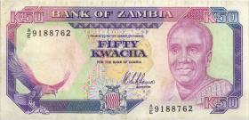 Sambia / Zambia P.33a 50 Kwacha (1989-91) (1) 