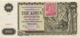 Tschechoslowakei / Czechoslovakia P.056s 1000 Korun (1945) Specimen (1/1-) 