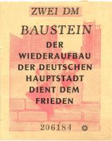 DDR Baustein 2 DM (1) "Wiederaufbau" 