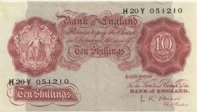 Großbritannien / Great Britain P.368c 10 Shillings (1955-60) (3+) 
