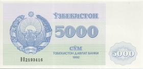 Usbekistan / Uzbekistan P.71a 5000 Sum 1992 (1) 