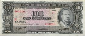 Bolivien / Bolivia P.147 100 Bolivianos L. 1945 (2) 