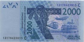 West-Afr.Staaten/West African States P.316CI 2000 Francs 2012 (1) 