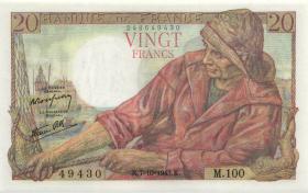 Frankreich / France P.100a 20 Francs 1943 (1) 
