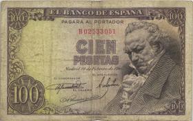 Spanien / Spain P.131 100 Pesetas 1946 (1949) (4) 
