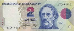 Argentinien / Argentina P.340b 2 Pesos (1992-1993) (2) 