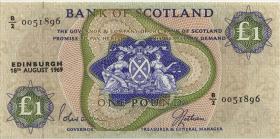Schottland / Scotland P.109b 1 Pound 18.8.1969 (1) 
