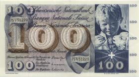 Schweiz / Switzerland P.49m 100 Franken 1971 (2) 