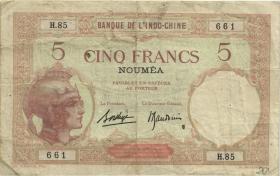 Neu Kaledonien / New Caledonia P.36b 5 Francs (1926) (3) 
