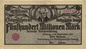 R.808b: Danzig 500 Millionen Mark 1923 (1/1-) 