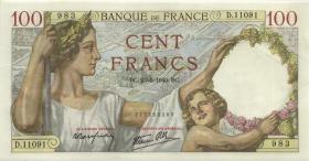 Frankreich / France P.094 100 Francs 23.5.1940 (1) 