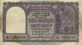 Indien / India P.040a 10 Rupien (ca. 1962-67) A (3) 
