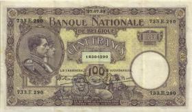 Belgien / Belgium P.095 100 Francs 27.7.1923 (3+) 