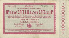 PS1172b Reichsbahn Dresden 1 Million Mark 1923 (3-) 
