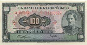 Kolumbien / Colombia P.403b 100 Pesos Oro 1960 (1) 