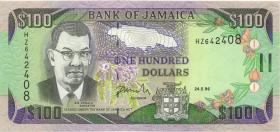 Jamaika / Jamaica P.076b 100 Dollars 1996 (1) 