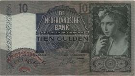 Niederlande / Netherlands P.056b 10 Gulden 1942 (2) 