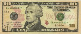 USA / United States P.520r 10 Dollars 2004 A Ersatznote / replacement (2) 