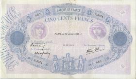 Frankreich / France P.088c 500 Francs 1938 (4) 