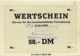 L.027.44 LPG Gardelegen "10. Jahrestag" 50 DM (1) 