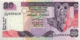Sri Lanka P.109e 20 Rupien 2006 (1) 