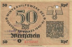 WHW-16 Winterhilfswerk 50 Reichsmark 1940/41 (3+) entwertet 