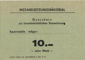 L.005 LPG Gutschein Instandsetzungsmaterial 10 Mark (1) 