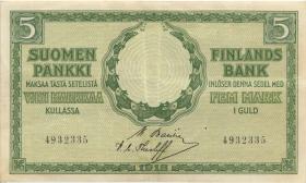 Finnland / Finland P.036 5 Markkaa 1918 (3/2) 