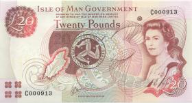 Insel Man / Isle of Man P.43b 20 Pounds (1983) Serie C (1) 