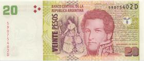 Argentinien / Argentina P.355a 20 Pesos (2003) U.4 (1) 